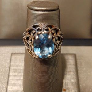 Topaz Heart Shaped Band Ring